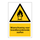 Waarschuwing voor brandbevorderende stoffen & Waarschuwing voor brandbevorderende stoffen