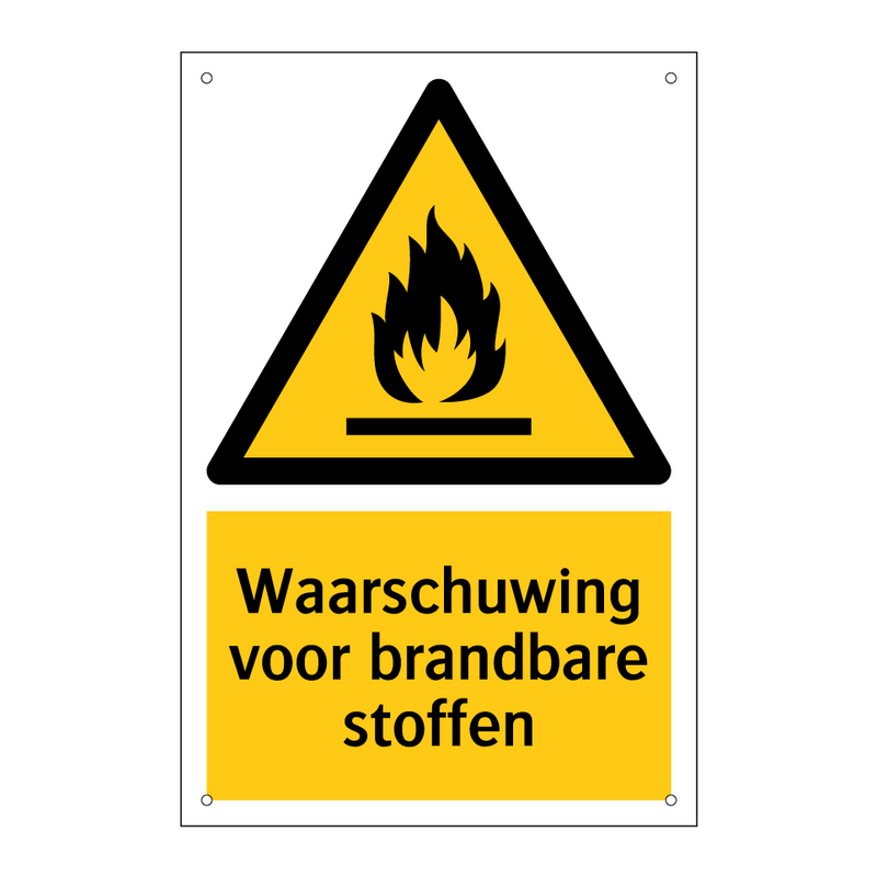 Waarschuwing voor brandbare stoffen & Waarschuwing voor brandbare stoffen