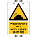 Waarschuwing voor rondvliegende spaanders & Waarschuwing voor rondvliegende spaanders