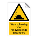 Waarschuwing voor rondvliegende spaanders & Waarschuwing voor rondvliegende spaanders