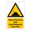Waarschuwing voor rondvliegende spaanders & Waarschuwing voor rondvliegende spaanders