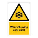 Waarschuwing voor vorst & Waarschuwing voor vorst & Waarschuwing voor vorst