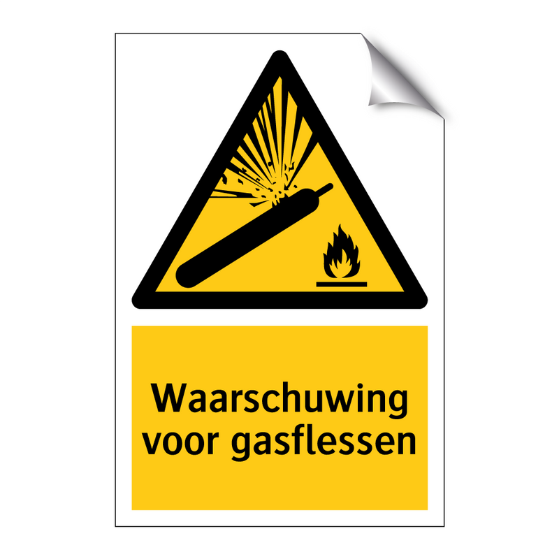Waarschuwing voor gasflessen & Waarschuwing voor gasflessen & Waarschuwing voor gasflessen