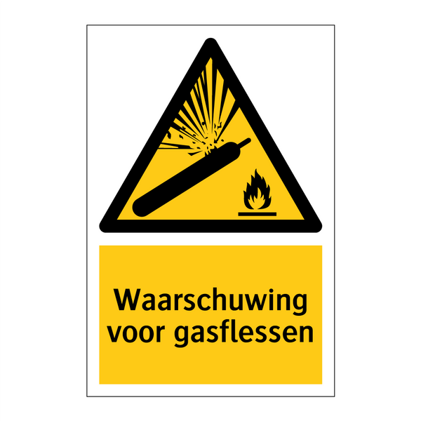 Waarschuwing voor gasflessen & Waarschuwing voor gasflessen & Waarschuwing voor gasflessen