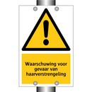 Waarschuwing voor gevaar van haarverstrengeling & Waarschuwing voor gevaar van haarverstrengeling