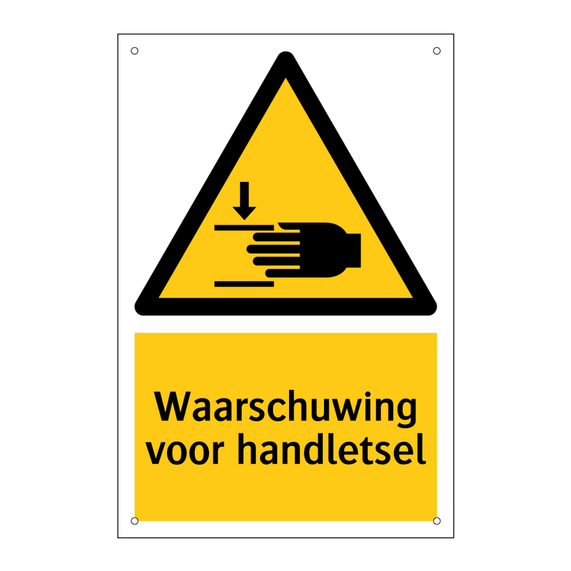 Waarschuwing voor handletsel & Waarschuwing voor handletsel & Waarschuwing voor handletsel