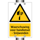 Waarschuwing voor handletsel - Snijwonden & Waarschuwing voor handletsel - Snijwonden