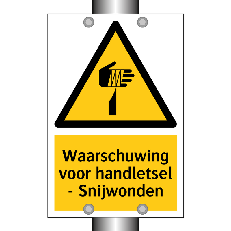 Waarschuwing voor handletsel - Snijwonden & Waarschuwing voor handletsel - Snijwonden