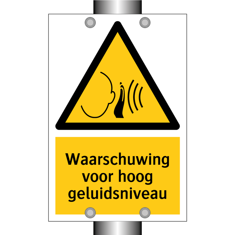 Waarschuwing voor hoog geluidsniveau & Waarschuwing voor hoog geluidsniveau