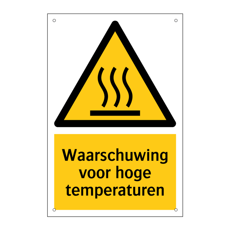 Waarschuwing voor hoge temperaturen & Waarschuwing voor hoge temperaturen