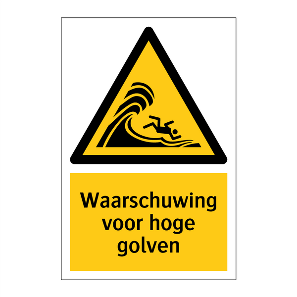 Waarschuwing voor hoge golven & Waarschuwing voor hoge golven & Waarschuwing voor hoge golven