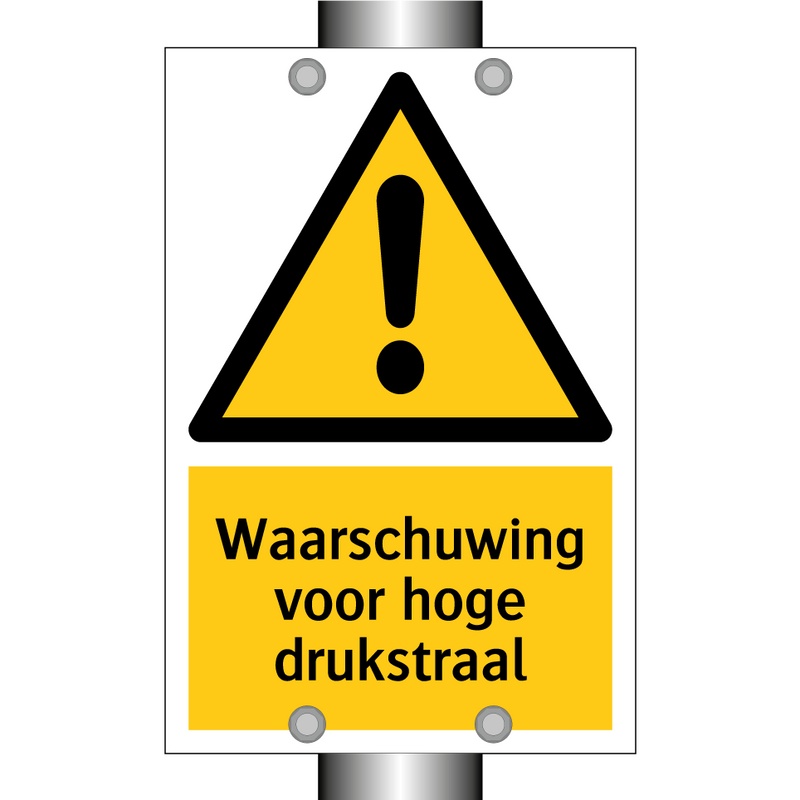 Waarschuwing voor hoge drukstraal & Waarschuwing voor hoge drukstraal