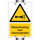 Waarschuwing voor claxonsignalen & Waarschuwing voor claxonsignalen