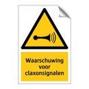 Waarschuwing voor claxonsignalen & Waarschuwing voor claxonsignalen