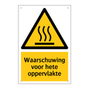 Waarschuwing voor hete oppervlakte & Waarschuwing voor hete oppervlakte