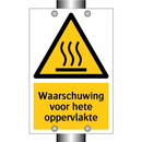 Waarschuwing voor hete oppervlakte & Waarschuwing voor hete oppervlakte