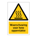 Waarschuwing voor hete oppervlakte & Waarschuwing voor hete oppervlakte