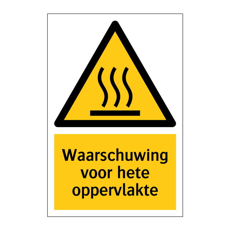 Waarschuwing voor hete oppervlakte & Waarschuwing voor hete oppervlakte