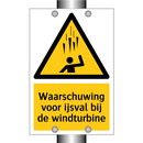 Waarschuwing voor ijsval bij de windturbine & Waarschuwing voor ijsval bij de windturbine