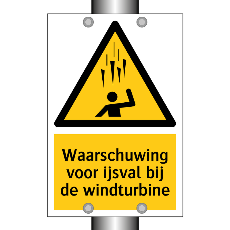 Waarschuwing voor ijsval bij de windturbine & Waarschuwing voor ijsval bij de windturbine