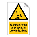 Waarschuwing voor ijsval bij de windturbine & Waarschuwing voor ijsval bij de windturbine