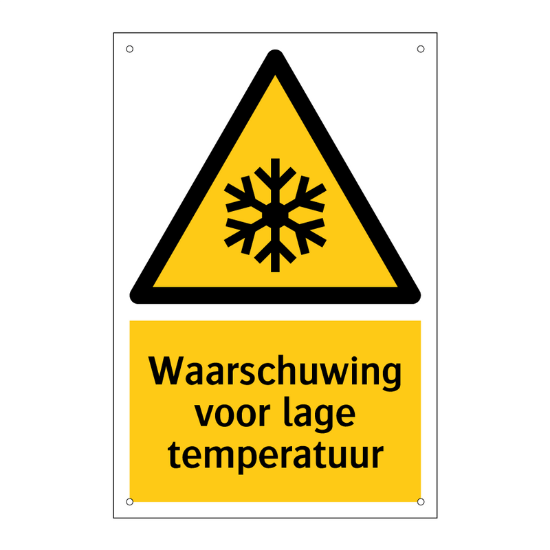 Waarschuwing voor lage temperatuur & Waarschuwing voor lage temperatuur