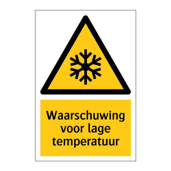 Waarschuwing voor lage temperatuur & Waarschuwing voor lage temperatuur