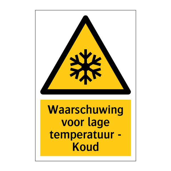 Waarschuwing voor lage temperatuur - Koud & Waarschuwing voor lage temperatuur - Koud