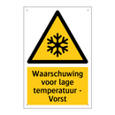 Waarschuwing voor lage temperatuur - Vorst & Waarschuwing voor lage temperatuur - Vorst