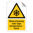 Waarschuwing voor lage temperatuur - Vorst & Waarschuwing voor lage temperatuur - Vorst