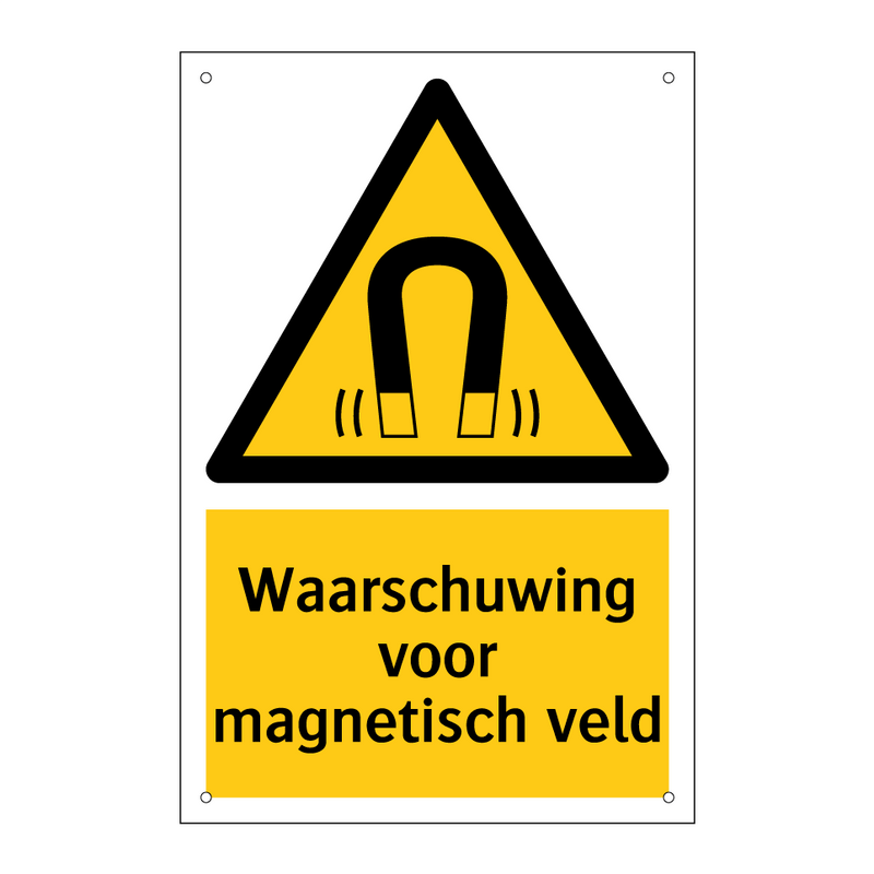 Waarschuwing voor magnetisch veld & Waarschuwing voor magnetisch veld