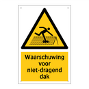 Waarschuwing voor niet-dragend dak & Waarschuwing voor niet-dragend dak