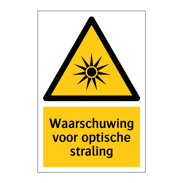 Waarschuwing voor optische straling & Waarschuwing voor optische straling