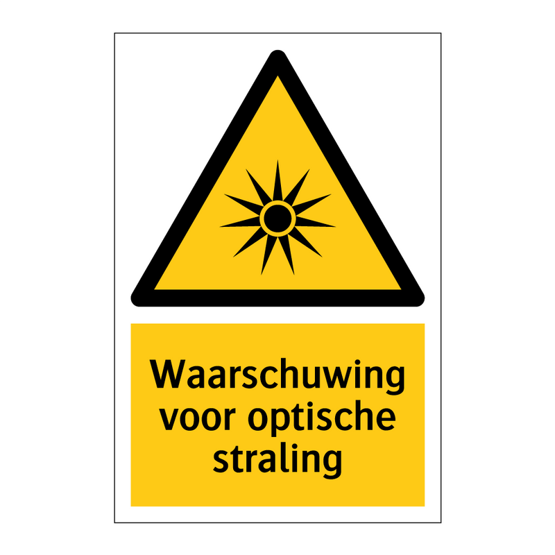 Waarschuwing voor optische straling & Waarschuwing voor optische straling
