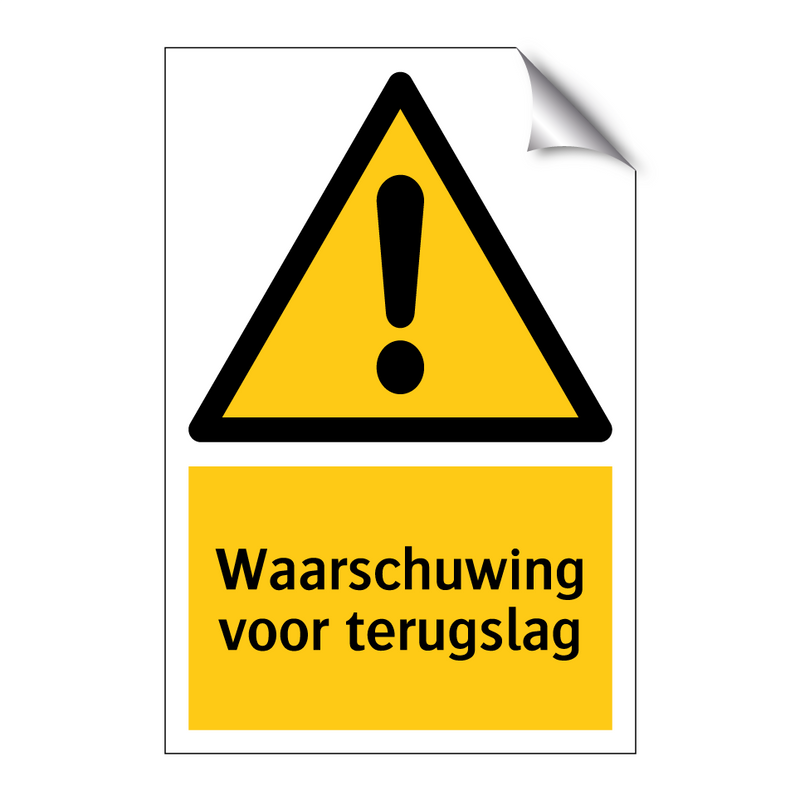 Waarschuwing voor terugslag & Waarschuwing voor terugslag & Waarschuwing voor terugslag