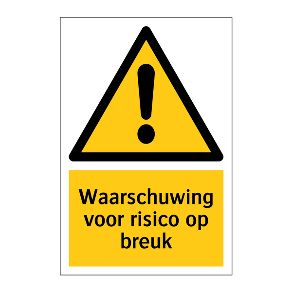 Waarschuwing voor risico op breuk & Waarschuwing voor risico op breuk