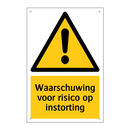 Waarschuwing voor risico op instorting & Waarschuwing voor risico op instorting