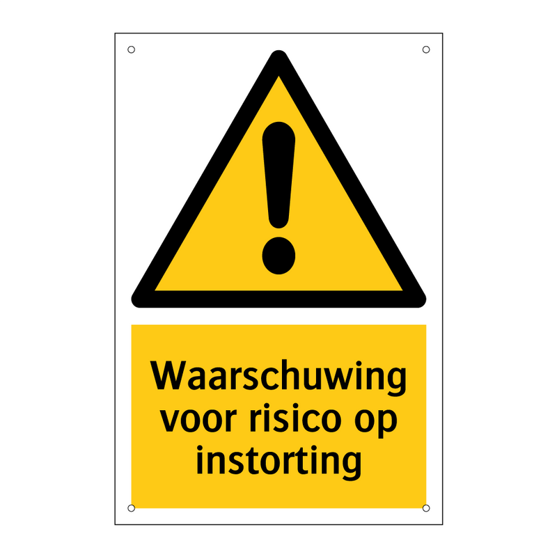 Waarschuwing voor risico op instorting & Waarschuwing voor risico op instorting