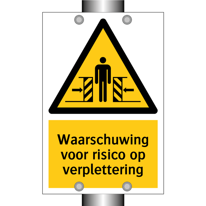 Waarschuwing voor risico op verplettering & Waarschuwing voor risico op verplettering