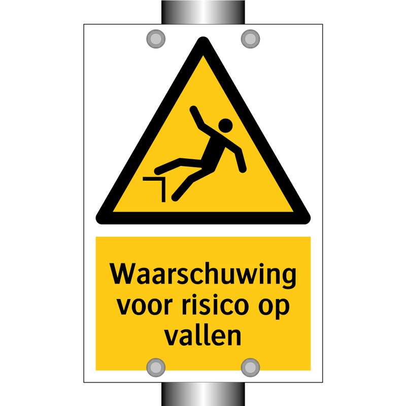Waarschuwing voor risico op vallen & Waarschuwing voor risico op vallen
