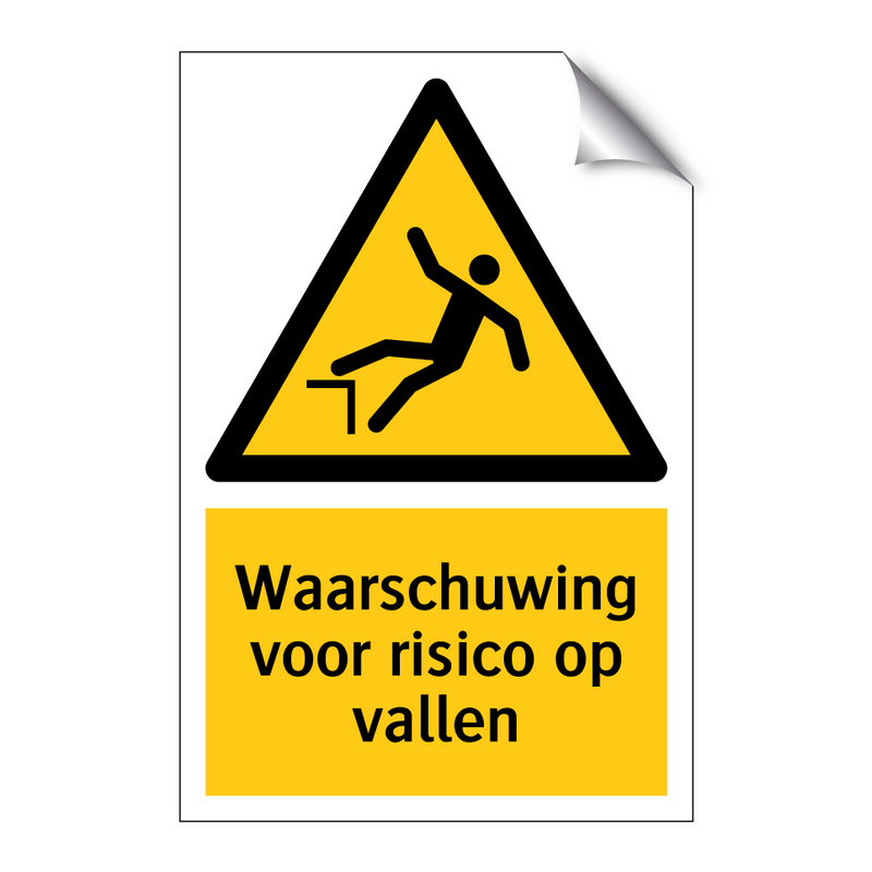 Waarschuwing voor risico op vallen & Waarschuwing voor risico op vallen