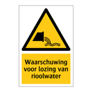 Waarschuwing voor lozing van rioolwater & Waarschuwing voor lozing van rioolwater