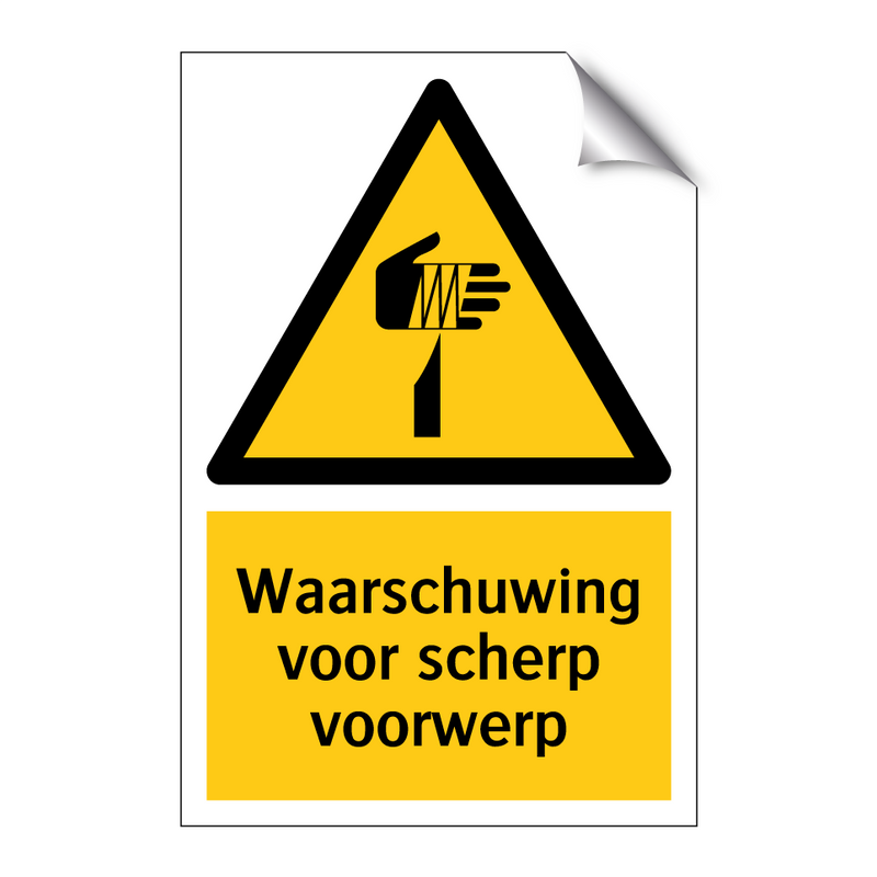 Waarschuwing voor scherp voorwerp & Waarschuwing voor scherp voorwerp