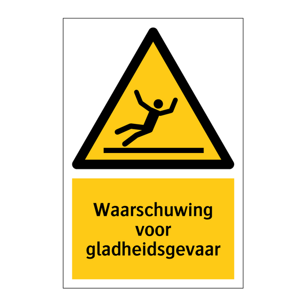 Waarschuwing voor gladheidsgevaar & Waarschuwing voor gladheidsgevaar