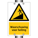 Waarschuwing voor helling & Waarschuwing voor helling & Waarschuwing voor helling