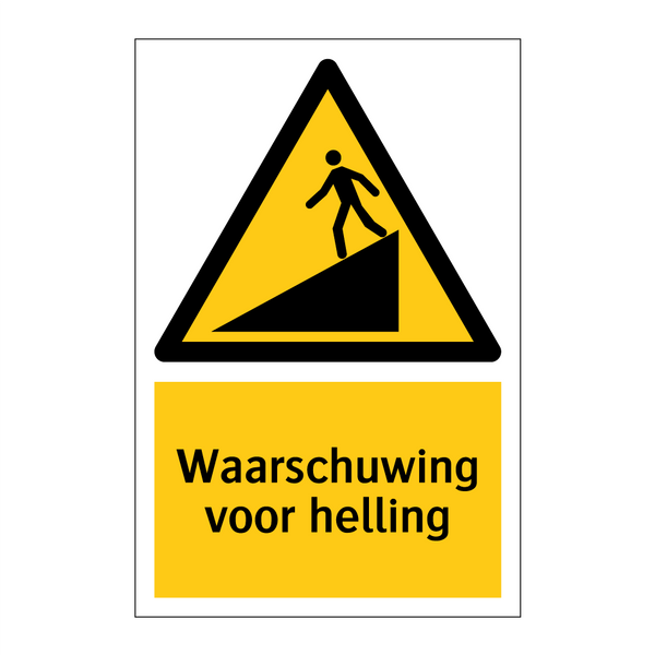 Waarschuwing voor helling & Waarschuwing voor helling & Waarschuwing voor helling