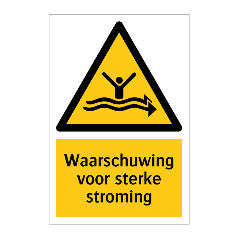 Waarschuwing voor sterke stroming & Waarschuwing voor sterke stroming