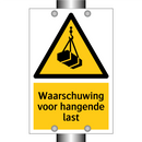 Waarschuwing voor hangende last & Waarschuwing voor hangende last & Waarschuwing voor hangende last