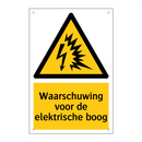 Waarschuwing voor de elektrische boog & Waarschuwing voor de elektrische boog