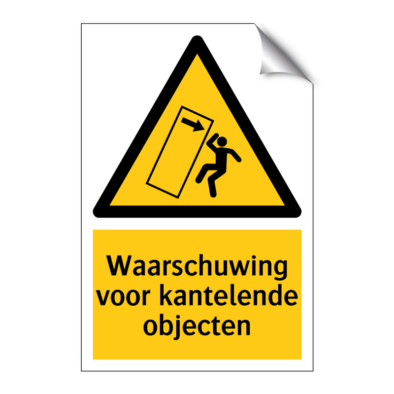 Waarschuwing voor kantelende objecten & Waarschuwing voor kantelende objecten